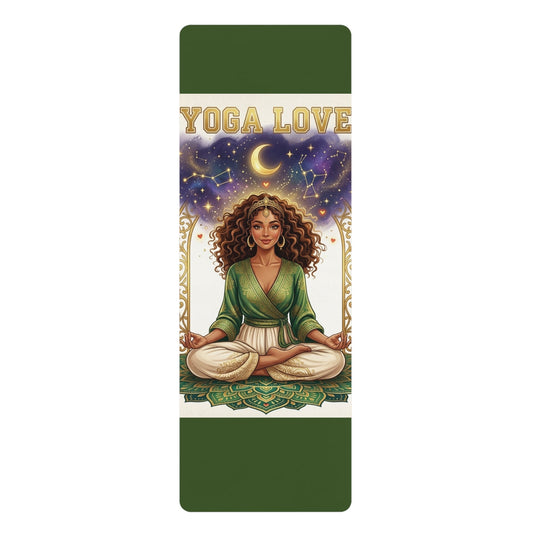 Goddess Meditation Rubber Yoga Mat | Spiritual Lotus Pose Pattern - Best Yoga Mats for Home Workouts
