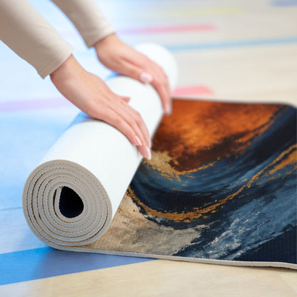 Personalized Non-Slip Yoga Mat | Custom Colorful Wave Design, Pilates, Home Gym Printify