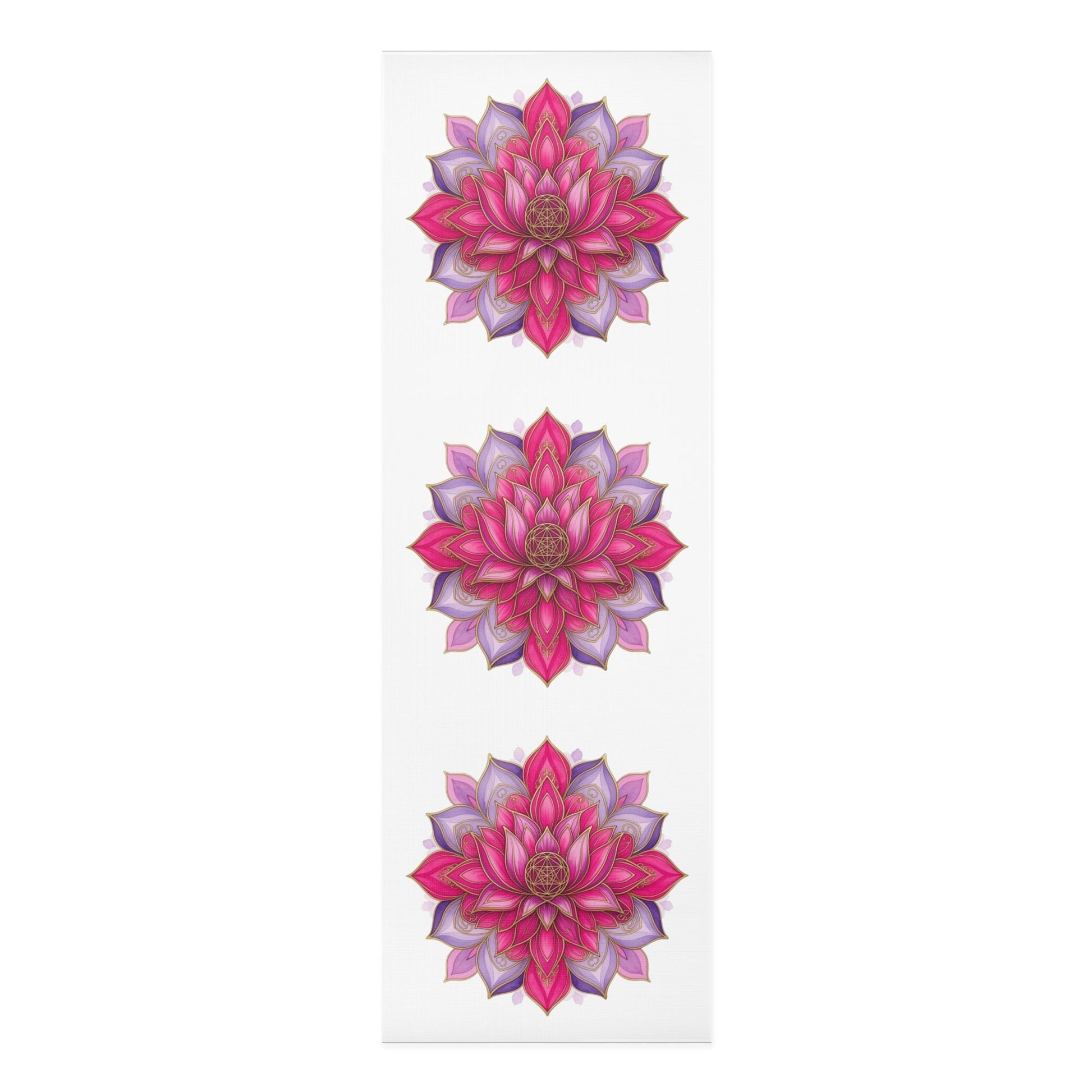 Lotus Bloom Yoga Mat | Inspirational Fitness Mat for Meditation, Pilates & Home Gym, Gift for Active Women - Best Yoga Mats for Home Workouts