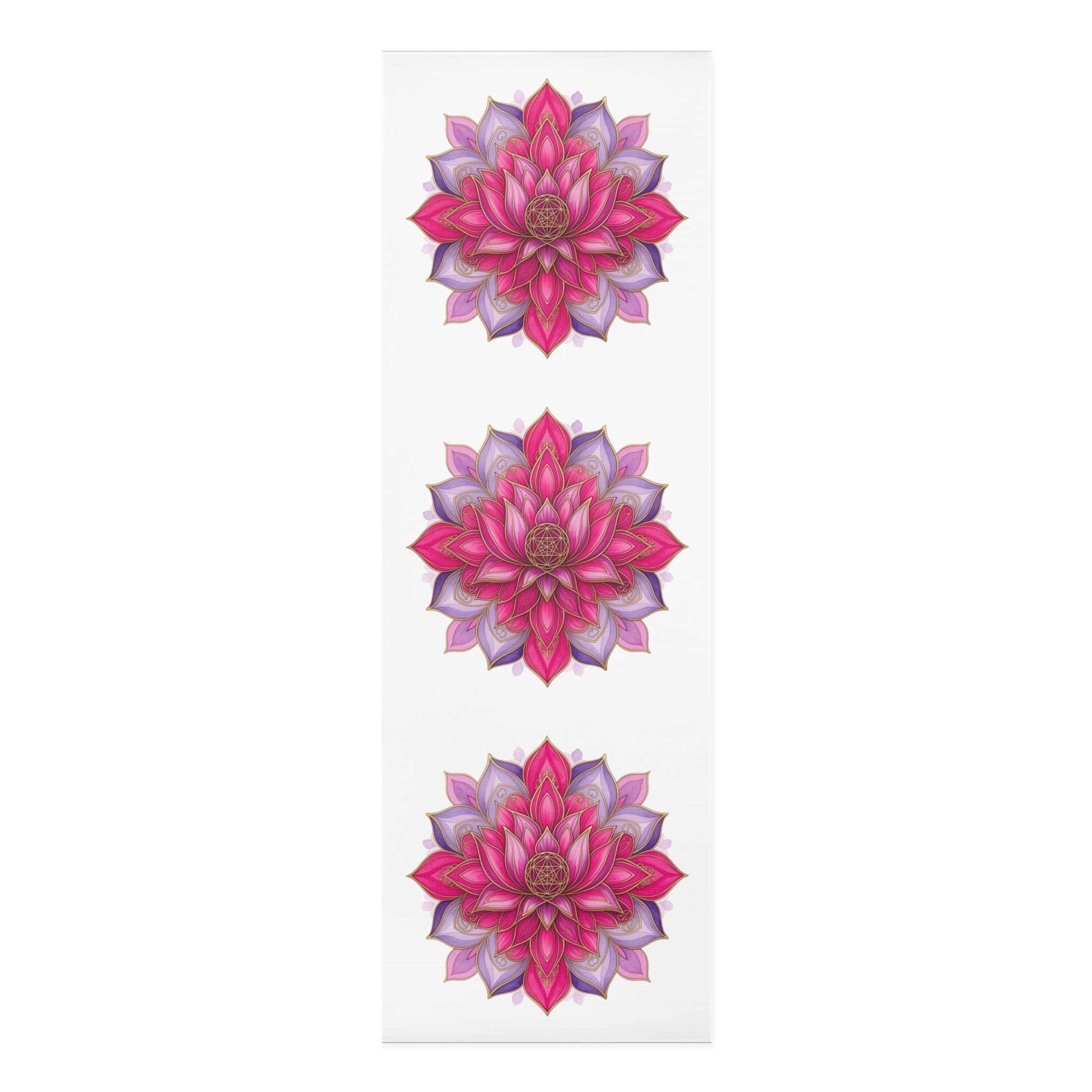 Lotus Bloom Yoga Mat | Inspirational Fitness Mat for Meditation, Pilates & Home Gym, Gift for Active Women Printify
