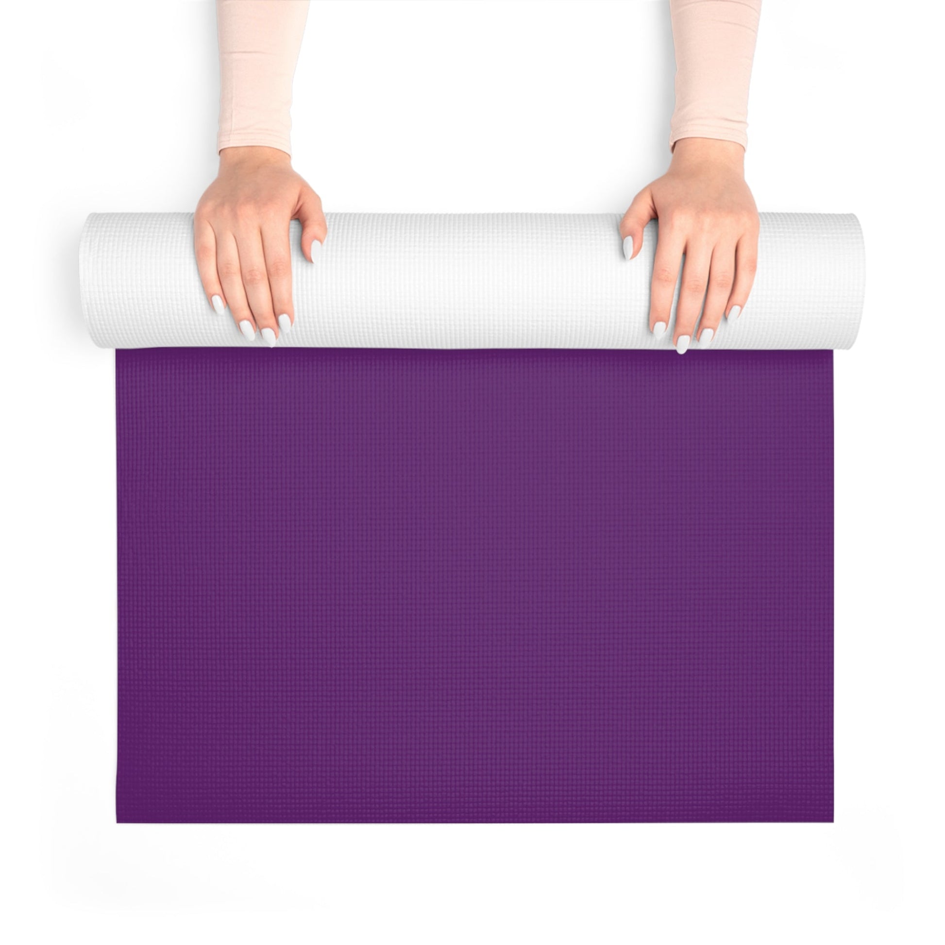 Non Slip Fitness Mat, Ocean Inspired Workout Mat, Wellness Gift for Women, Yoga Lover Gift | Purple Chakra Design - Best Yoga Mats for Home Workouts