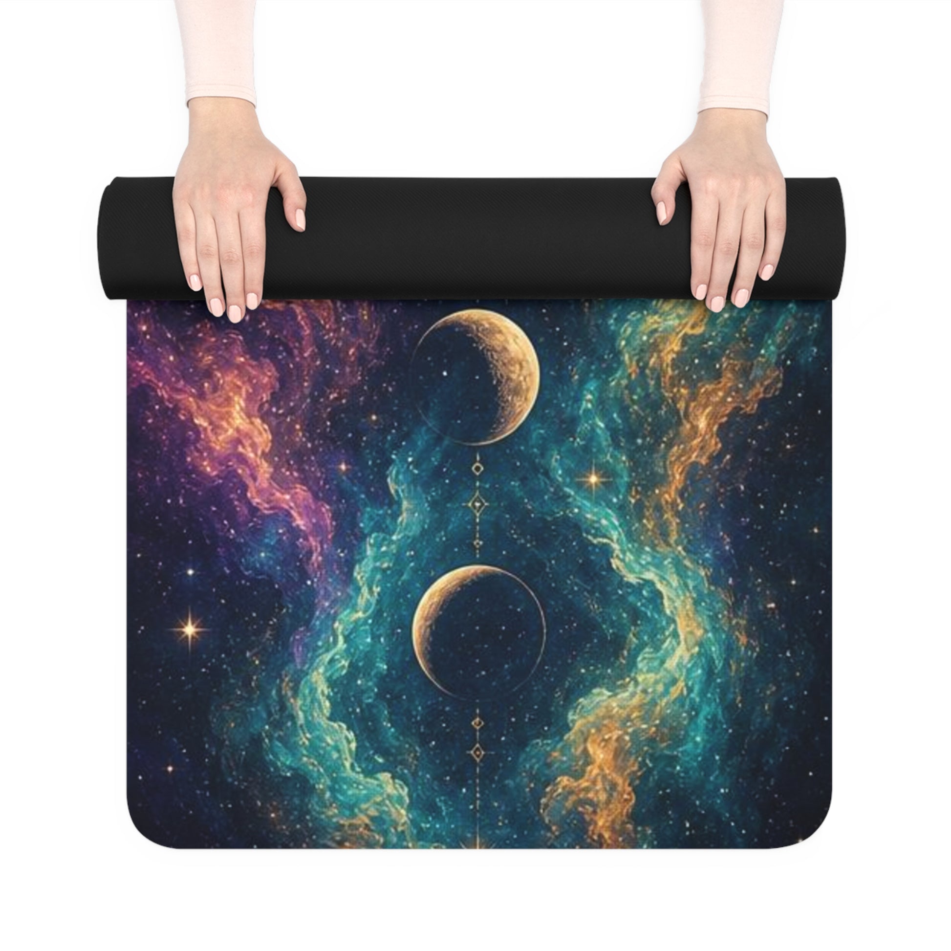 Celestial Mandala Yoga Mat | Non-Slip Meditation Mat | Moon & Stars Yoga Mat | Spiritual Wellness Gift | Boho Fitness Mat - Best Yoga Mats for Home Workouts
