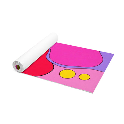 Abstract Colorful Blobs Foam Yoga Mat | Bright Pink Purple Yellow Shapes - Best Yoga Mats for Home Workouts
