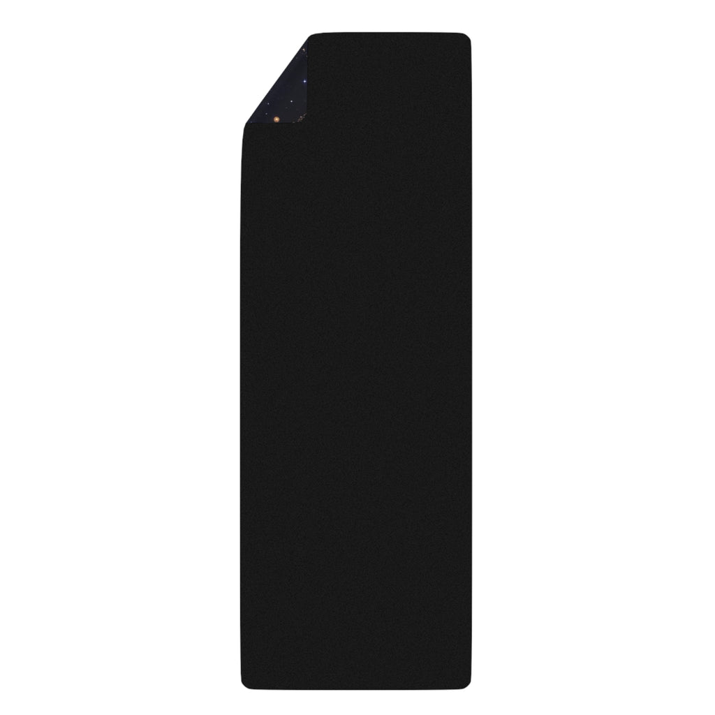 Cosmic Chakra Meditation Rubber Yoga Mat | Lotus Galaxy Pose Printify