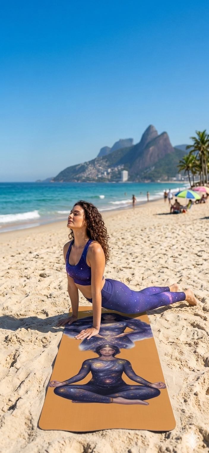 Mystical Ocean Goddess Yoga Mat | Non-Slip Fitness Mat for Women | Wellness Gift Printify