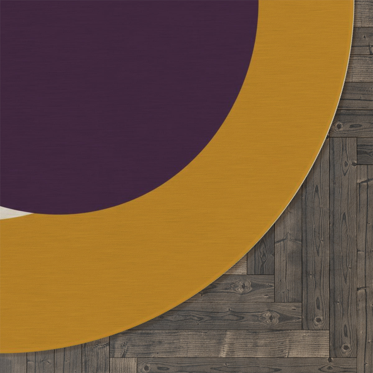 Crescent Moon Graphic Round Rug | Mid Century Modern Earthtones Printify