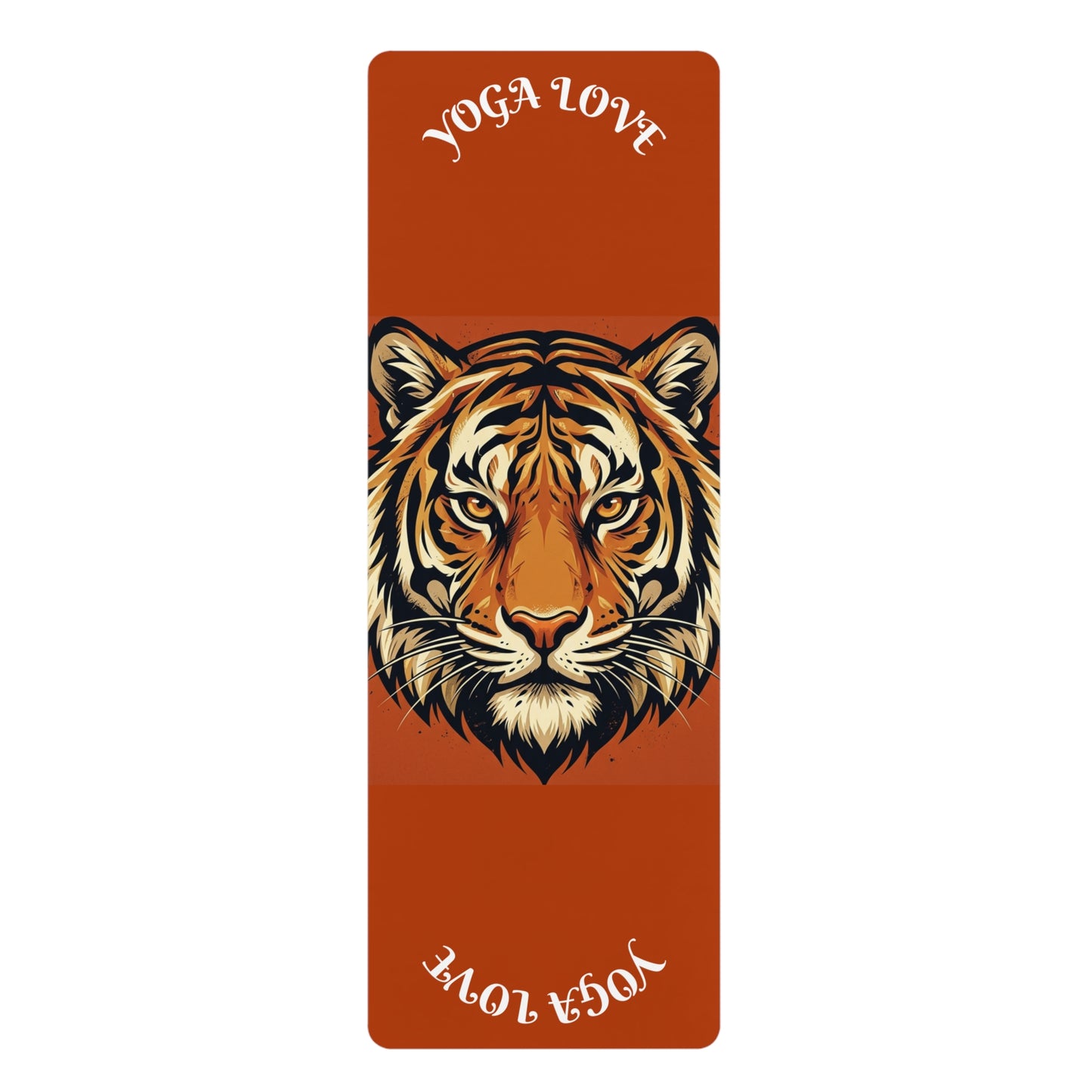 YOGA LOVE black yoga mat | rubber yoga mat, minimalist yoga design Printify