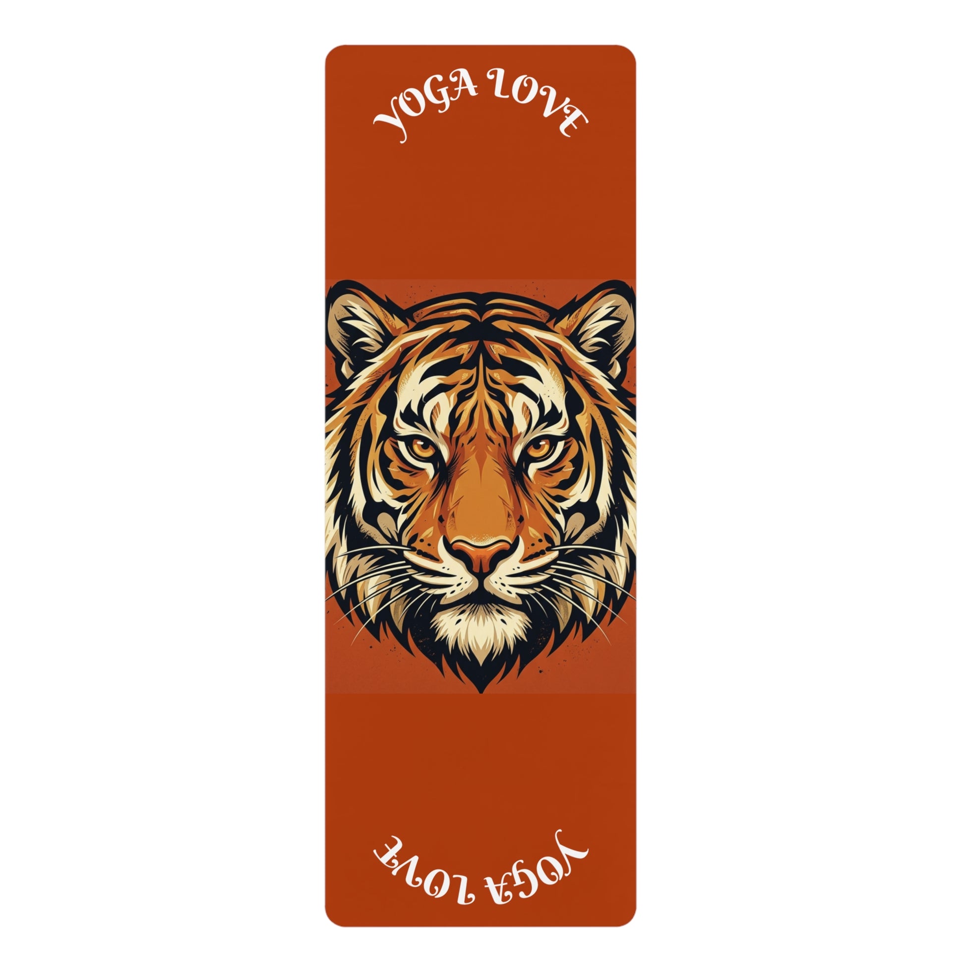 YOGA LOVE black yoga mat | rubber yoga mat, minimalist yoga design Printify