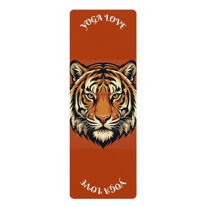 YOGA LOVE black yoga mat | rubber yoga mat, minimalist yoga design Printify