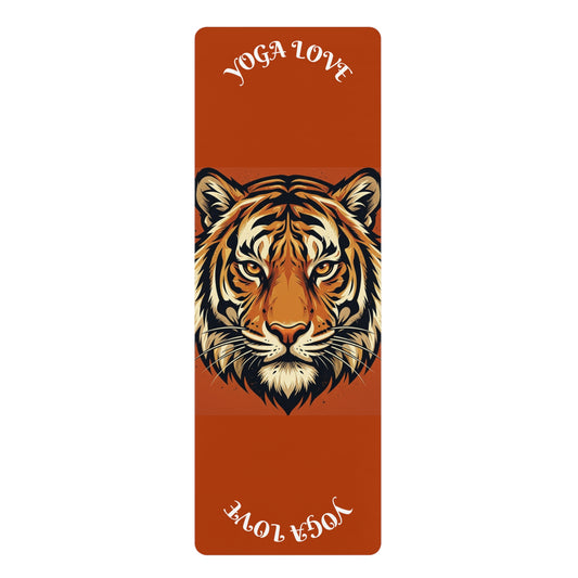 YOGA LOVE black yoga mat | rubber yoga mat, minimalist yoga design Printify