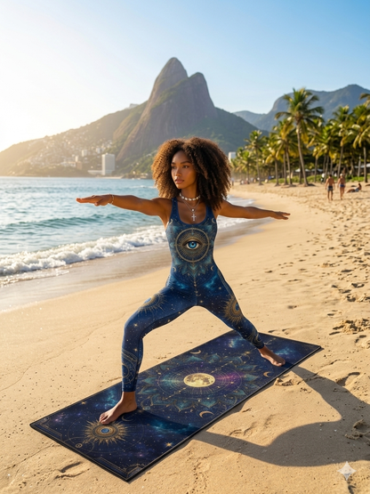 Premium Artistic Yoga Mat for Yoga, Pilates, Meditation & Home Fitness - Best Yoga Mats for Home Workouts