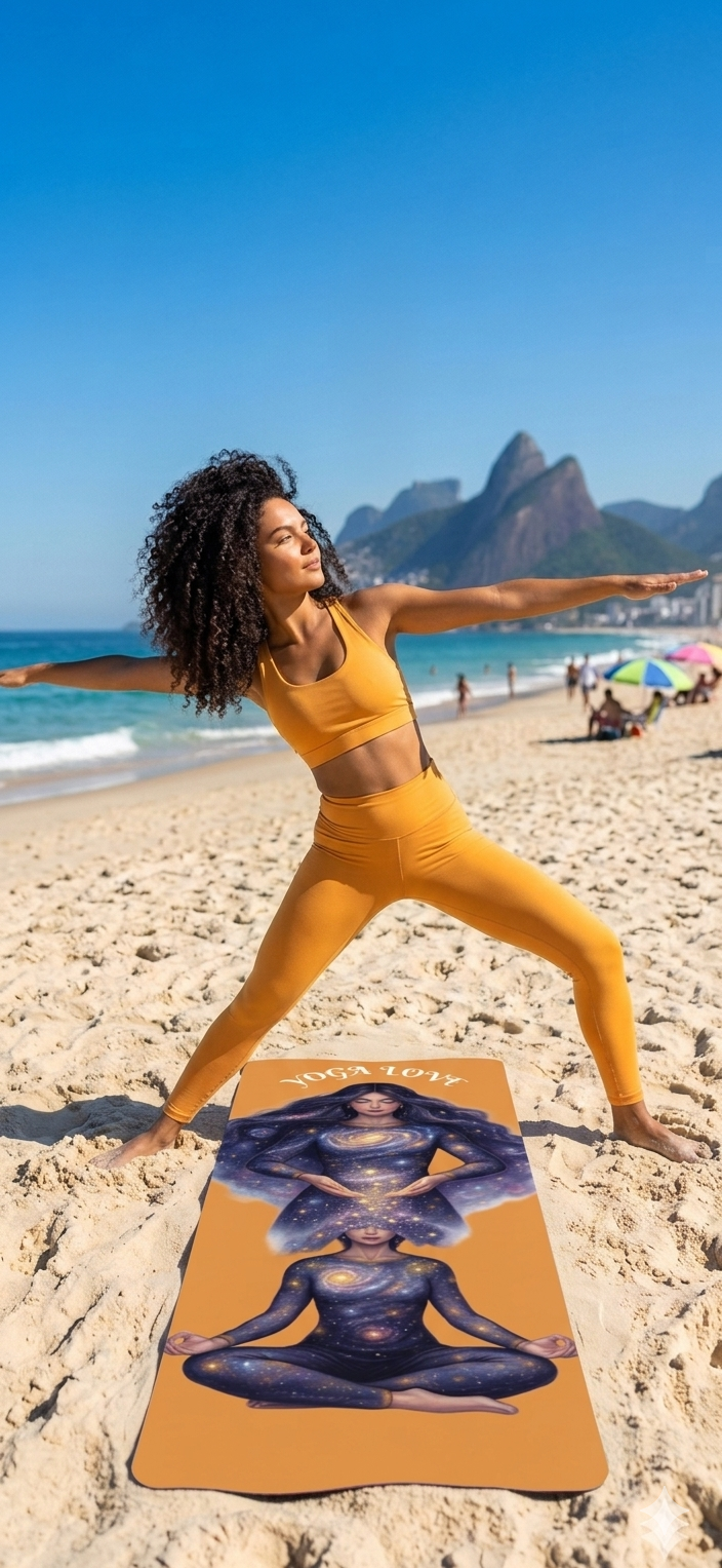 Mystical Ocean Goddess Yoga Mat | Non-Slip Fitness Mat for Women | Wellness Gift Printify
