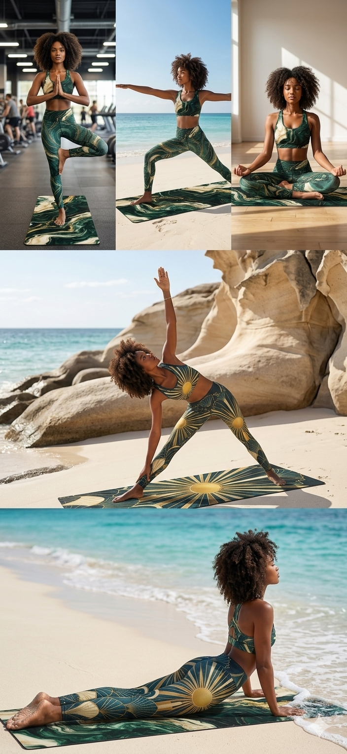 Premium Fitness Mat, Yoga Accessory, Home Workout Equipment for Women - Best Yoga Mats for Home Workouts