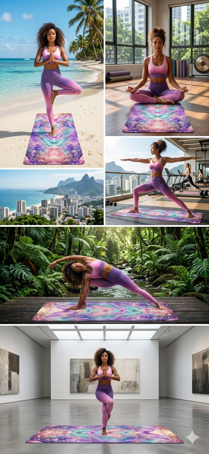 Celestial Yoga Mat for Women, Non Slip Exercise Mat, Meditation & Fitness Gift - Best Yoga Mats for Home Workouts