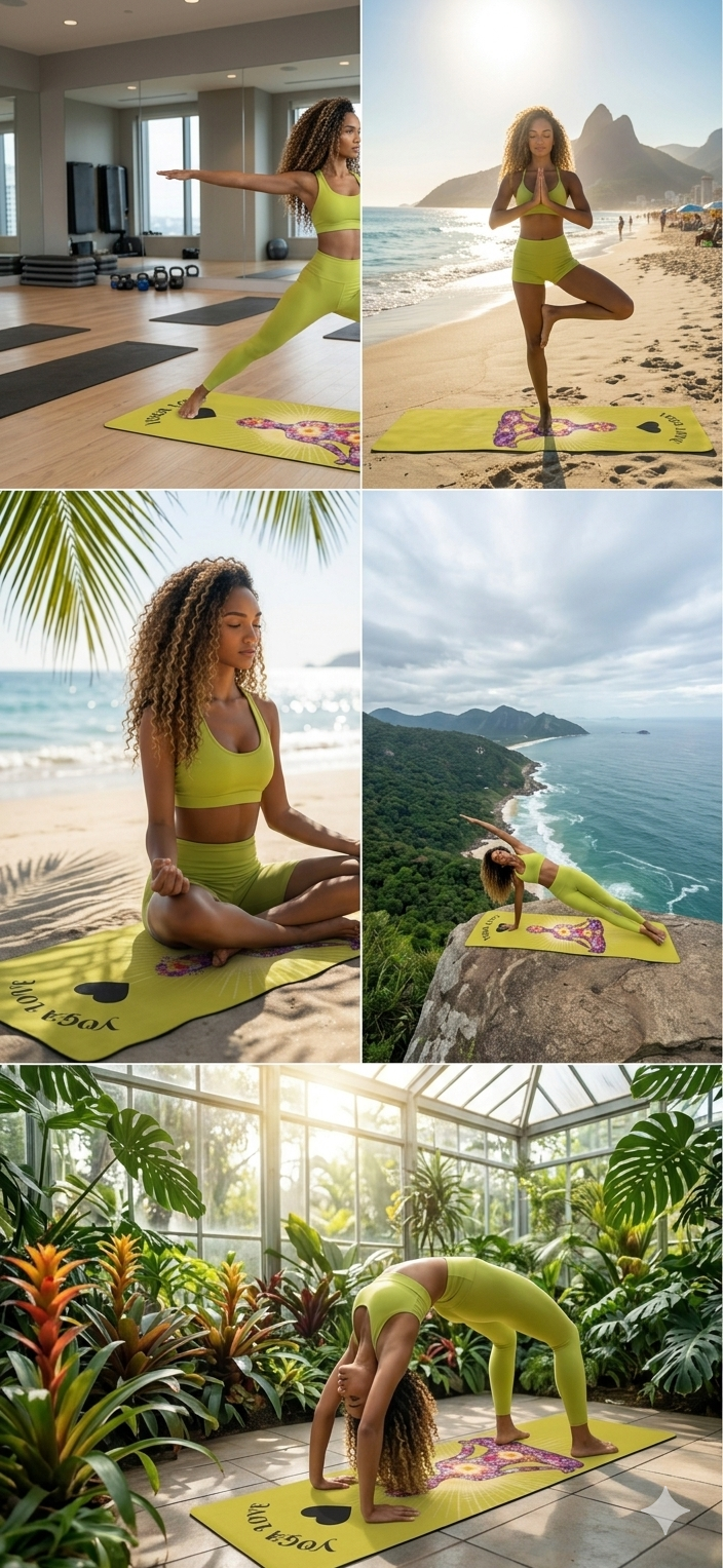 Floral Meditating Figure Yoga Love Foam Yoga Mat | Pink Chakra Design - Best Yoga Mats for Home Workouts
