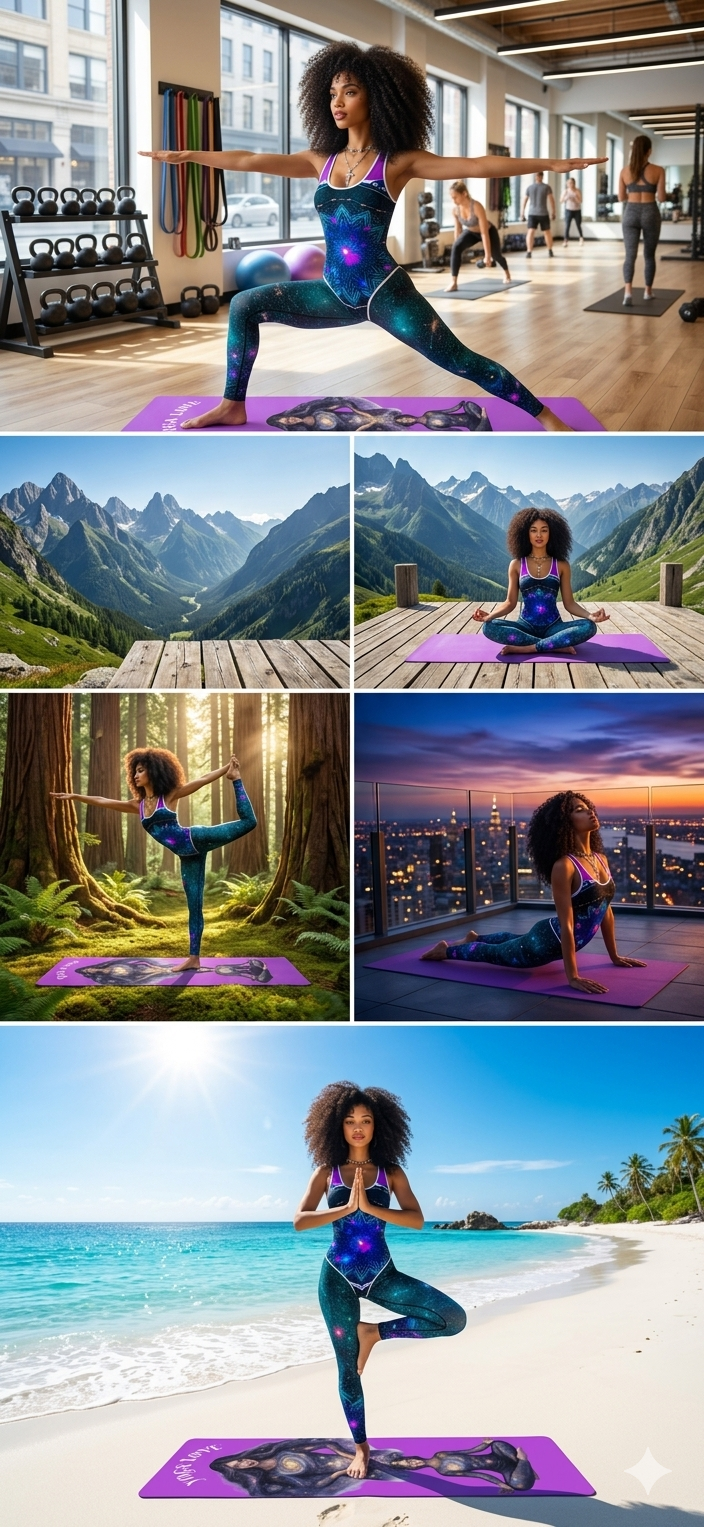 Goddess Yoga Mat, Non Slip Fitness Mat, Meditation Mat, Wellness Gift for Women, Pilates Exercise Mat Printify