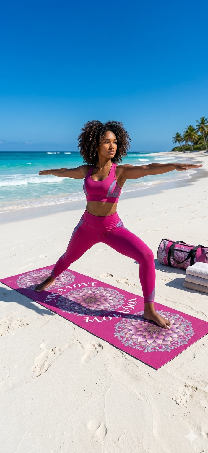 Yoga Mat | Nature-Inspired Exercise Mat, Non-Slip Yoga Equipment, Mindfulness Gift for Her Printify