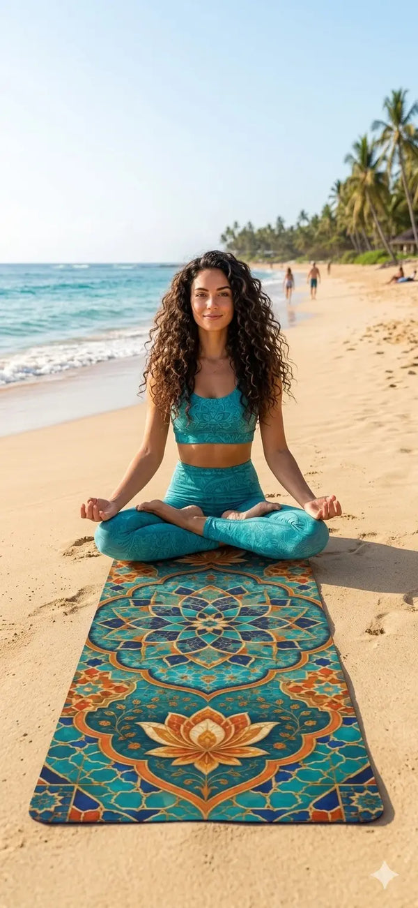 Aesthetic Yoga Mat, Workout Motivation Mat, Wellness Gift for Him or Her Printify