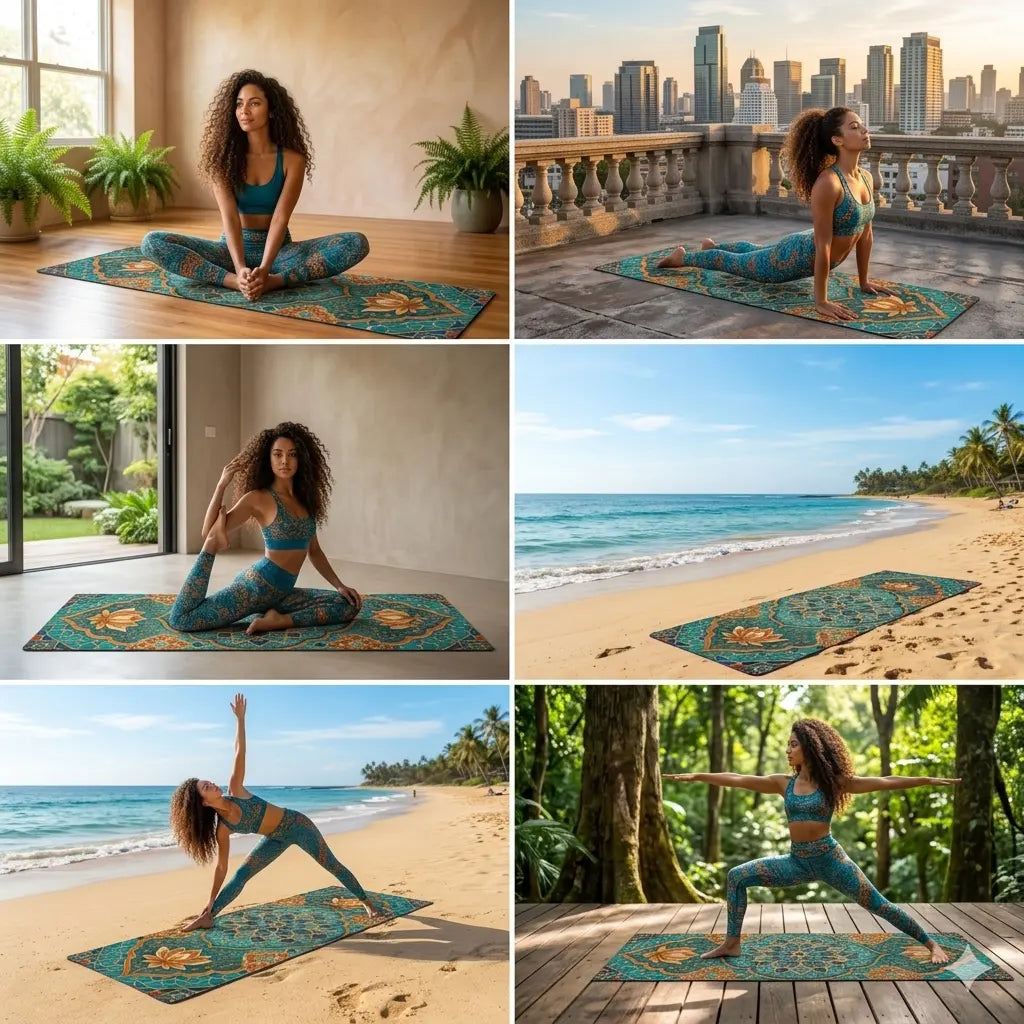 Aesthetic Yoga Mat, Workout Motivation Mat, Wellness Gift for Him or Her Printify