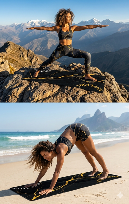 Printify non-slip thick yoga mat for exercise, Pilates, and home workouts, offering comfort and stability for fitness routines.