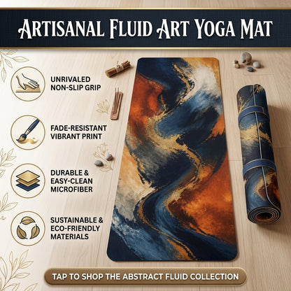 Personalized Non-Slip Yoga Mat | Custom Colorful Wave Design, Pilates, Home Gym Printify