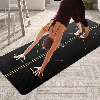 TPE Non-Slip Yoga Mat 6 mm – Body Alignment Fitness Pad