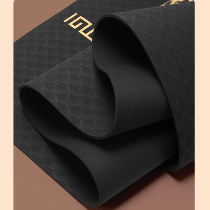 TPE Non-Slip Yoga Mat 6 mm – Body Alignment Fitness Pad