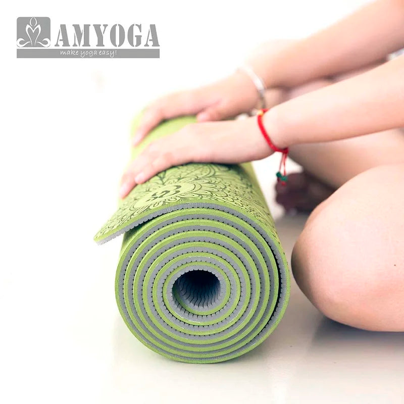 TPE Non-Slip Yoga Mat 6 mm – Lightweight Fitness Pad