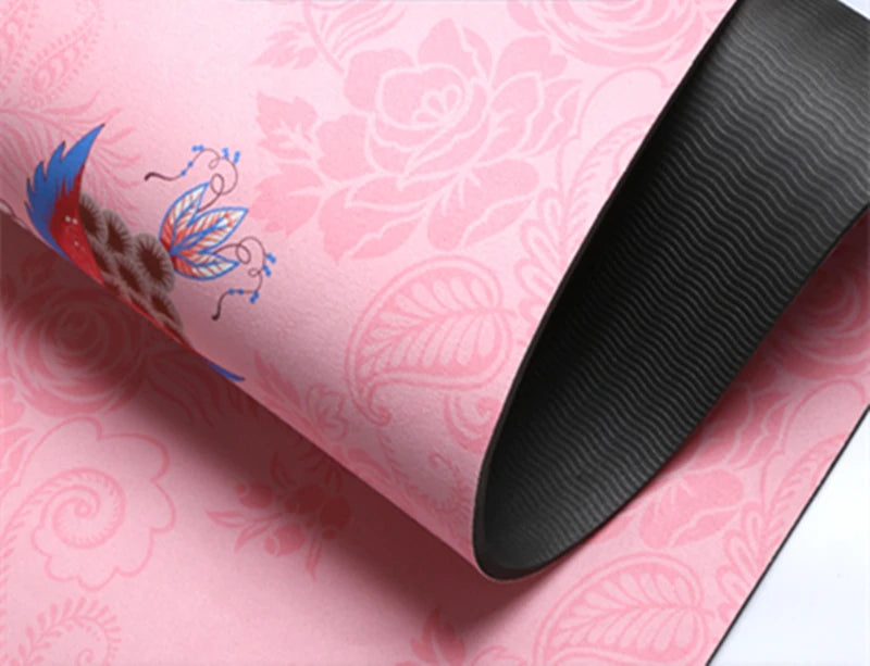 Suede TPE Yoga Mat – Non-Slip, 6 mm Cushioned Support