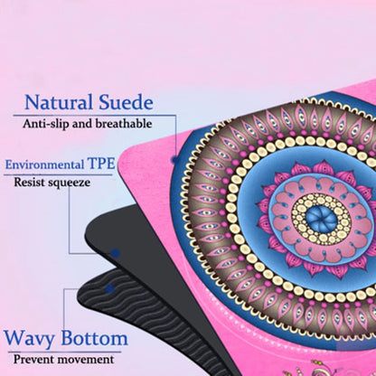 Suede TPE Yoga Mat – Non-Slip, 6 mm Cushioned Support