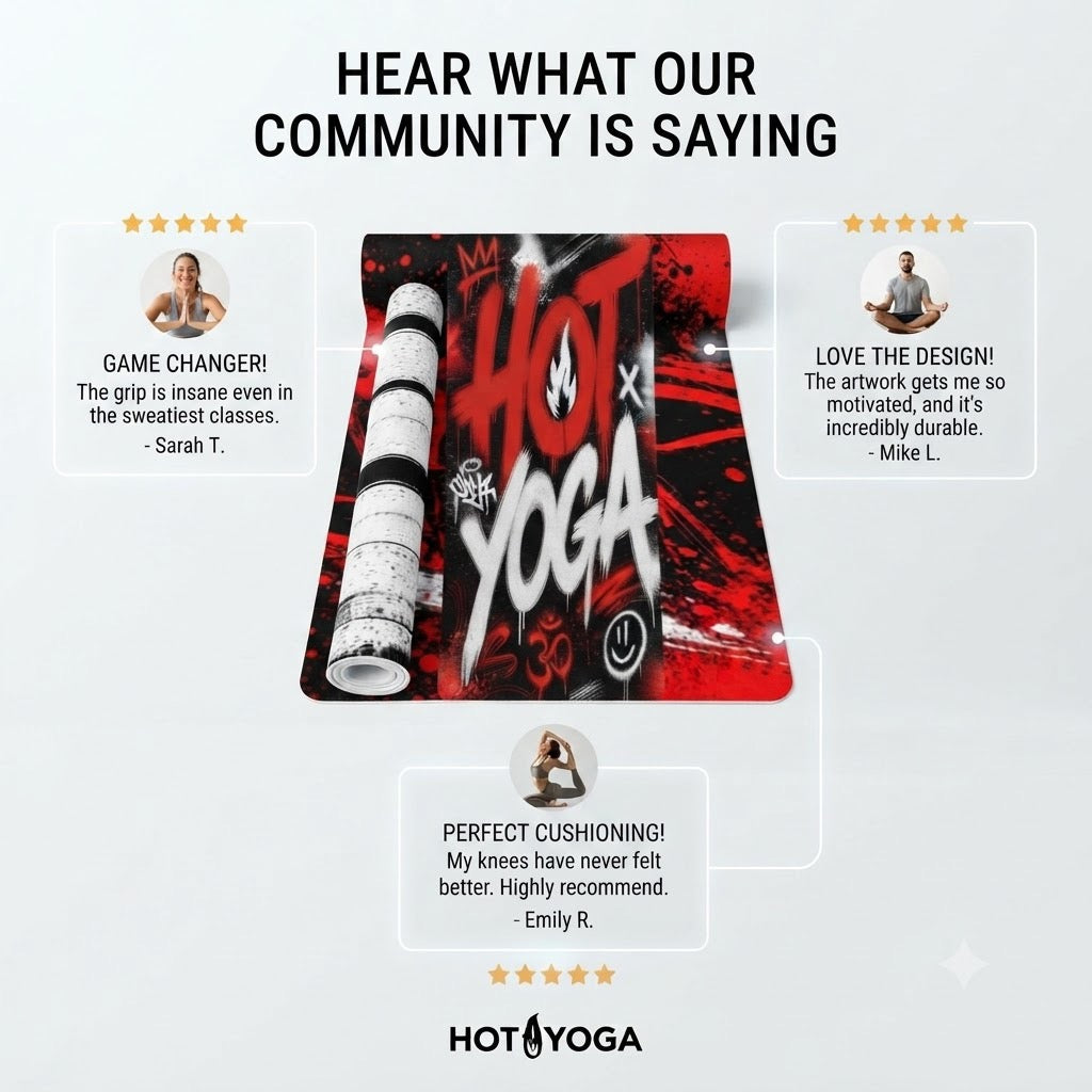 Non-Slip Graffiti Yoga Mat – Soft Suede, 3mm Travel-Ready - Best Yoga Mats for Home Workouts