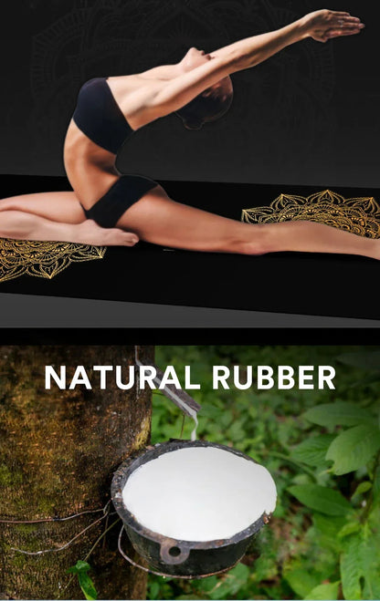 PU Natural Rubber Yoga Mat – Non-Slip 183 x 68 cm