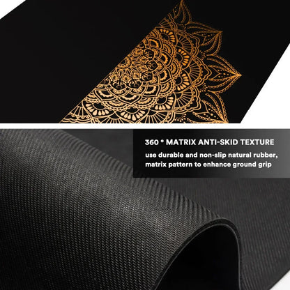PU Natural Rubber Yoga Mat – Non-Slip 183 x 68 cm