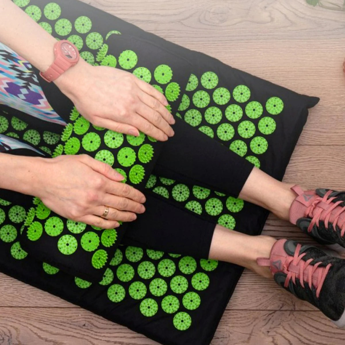Lotus Flower Acupressure Mat Set for Relaxing Massage