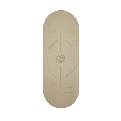 Natural Rubber Yoga Mat With Alignment Lines, Non-Slip