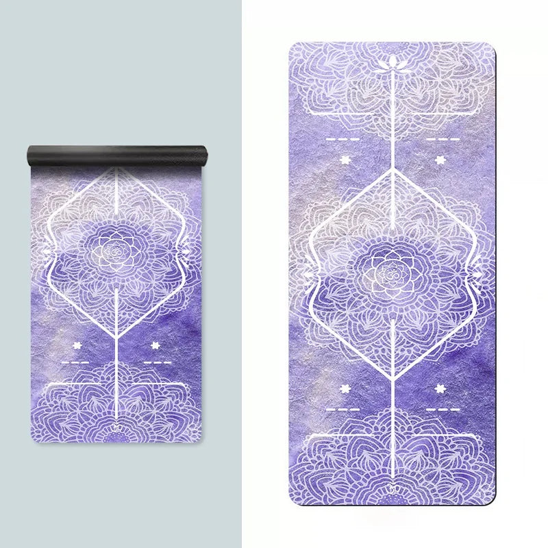 Suede Rubber Yoga Mat – Ultra-Thin, Foldable & Non-Slip