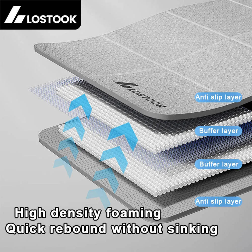 Foldable TPE Yoga Mat – Lightweight Travel Exercise Pad