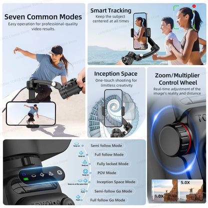 3-Axis Smartphone Gimbal Stabilizer – Foldable, App Control