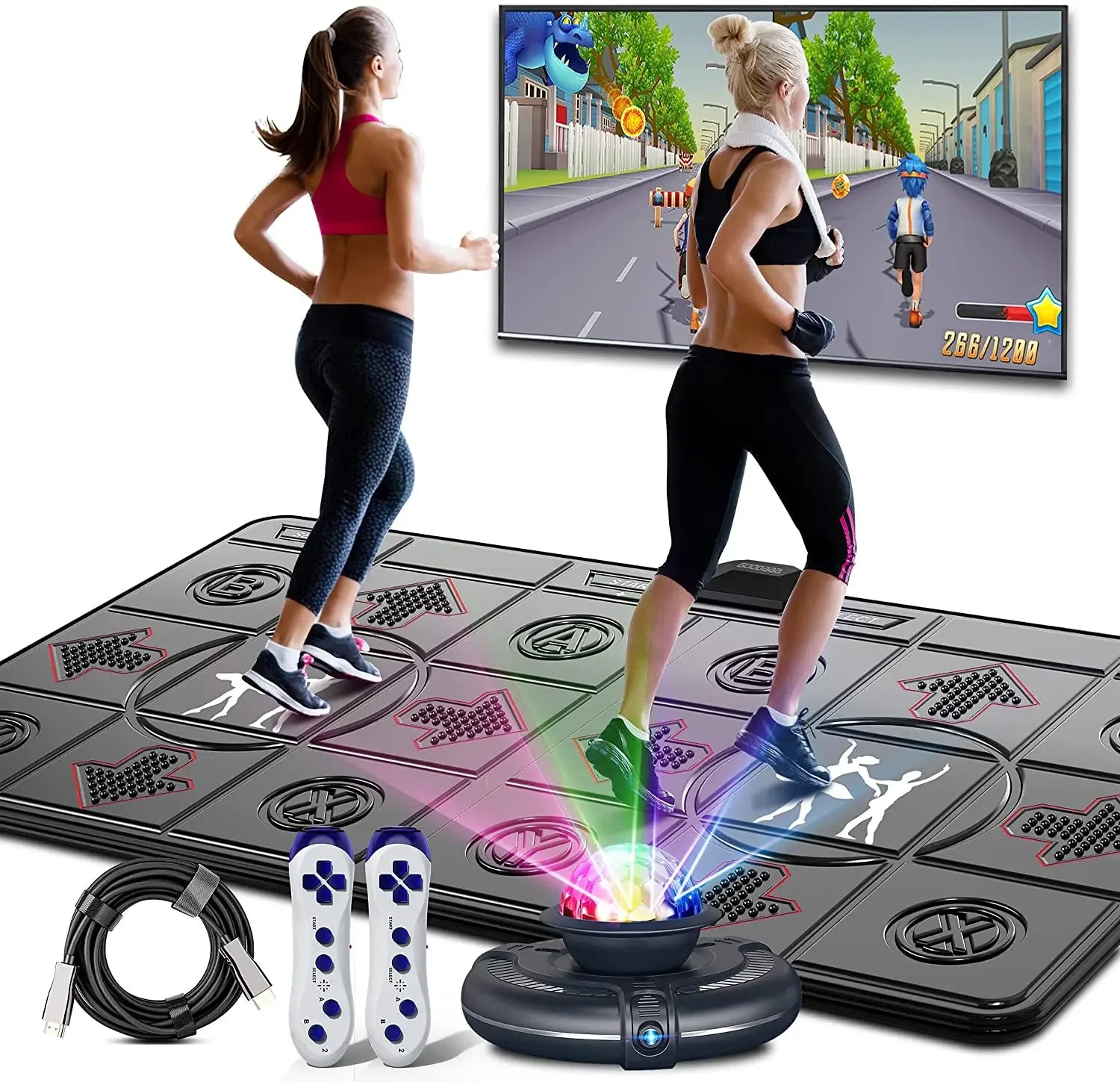 Wireless TV Dance Mat Console – Dual Player Fitness Game