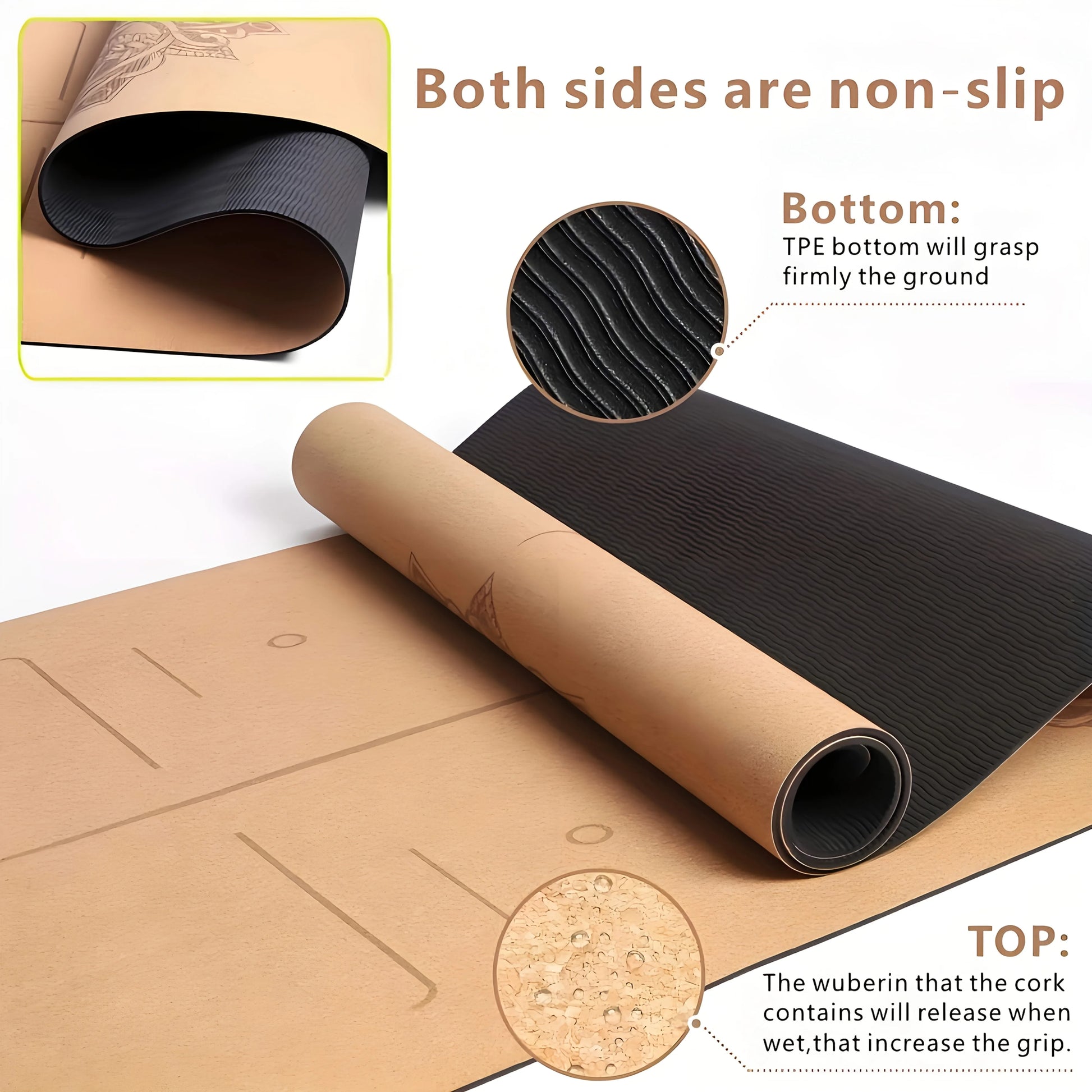 Non-Slip TPE Yoga Mat With Mandala Print – 5 mm Thick