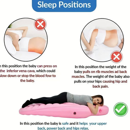 Inflatable Pregnancy Yoga Mat PVC Portable Sleeping Pad