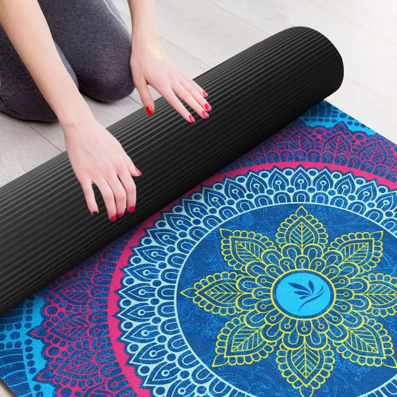 Suede TPE Yoga Mat – Non-Slip, 6 mm Cushioned Support