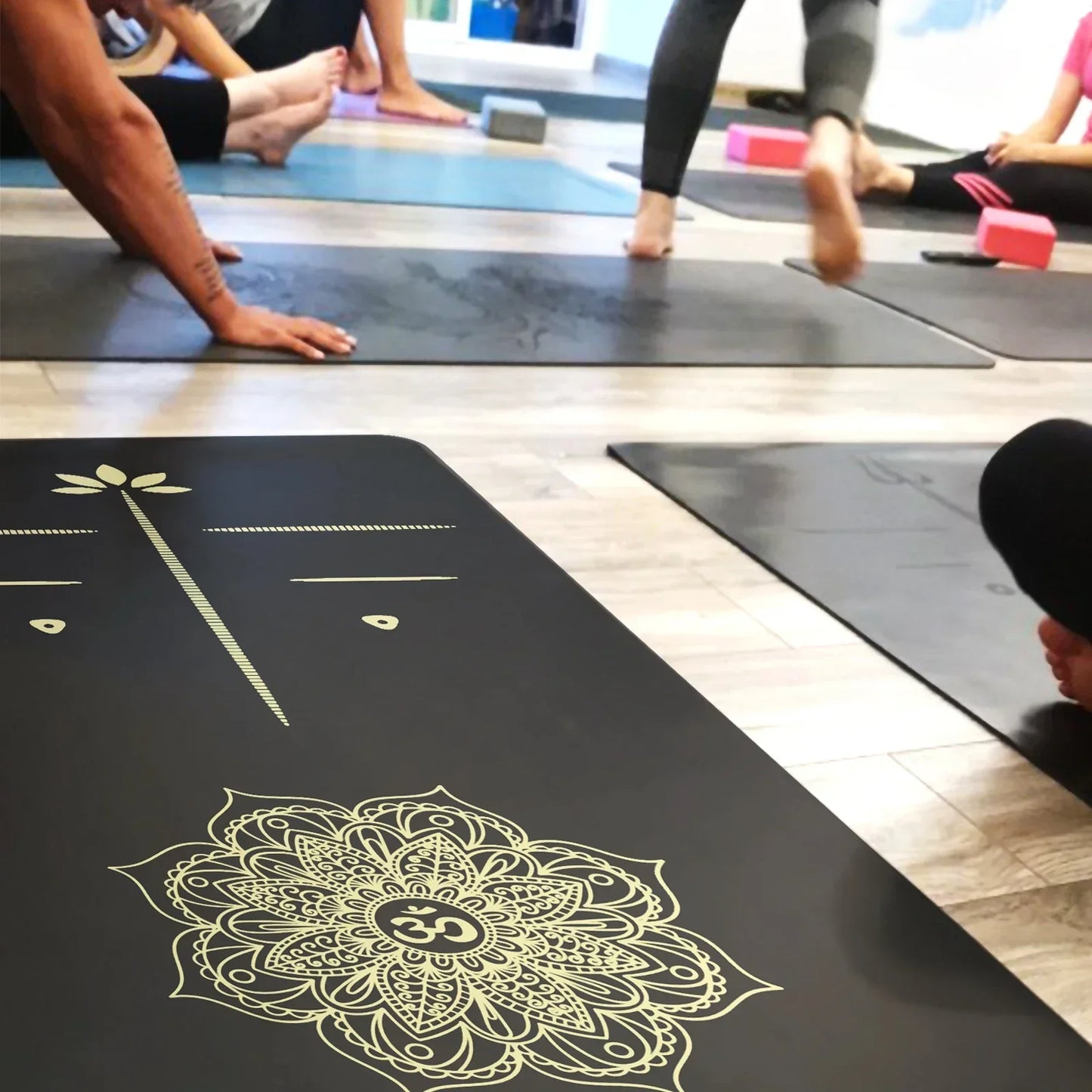 PU Natural Rubber Yoga Mat – Non-Slip 183 x 68 cm