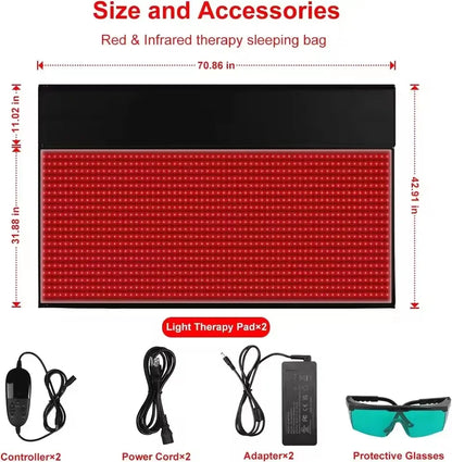 LED Red Light Therapy Mat 660nm 850nm Full Body Pad