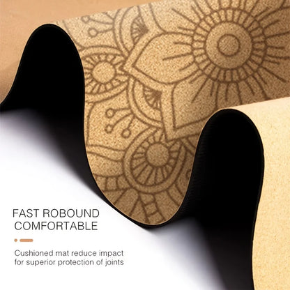 Non-Slip TPE Yoga Mat With Mandala Print – 5 mm Thick