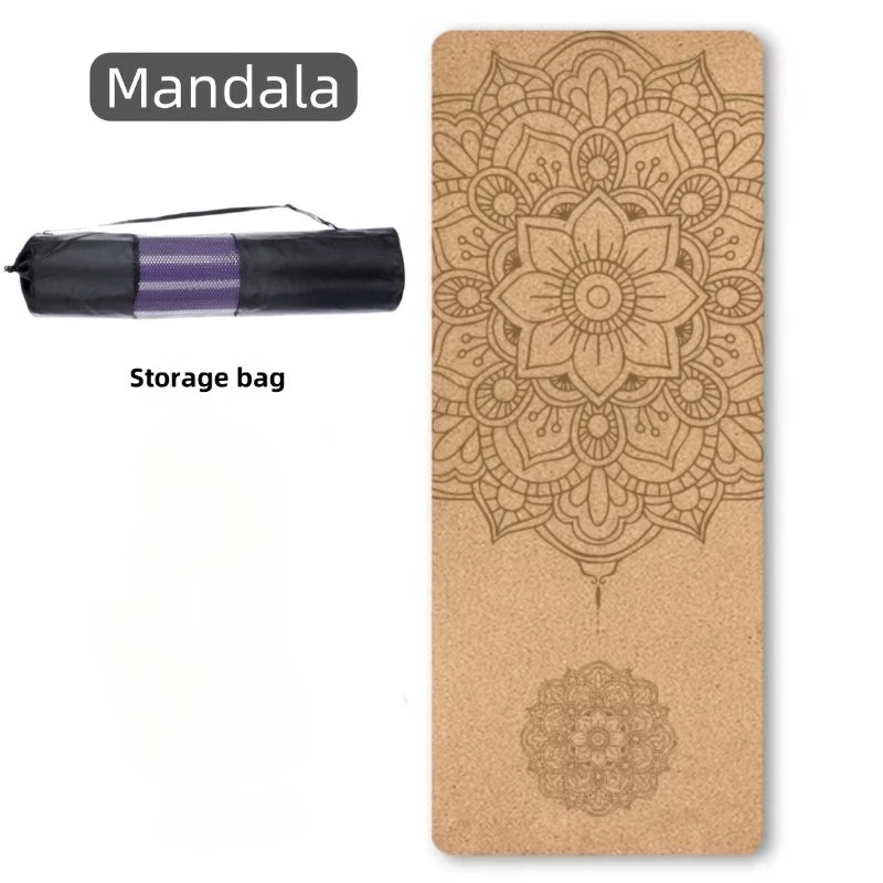 Non-Slip TPE Yoga Mat With Mandala Print – 5 mm Thick