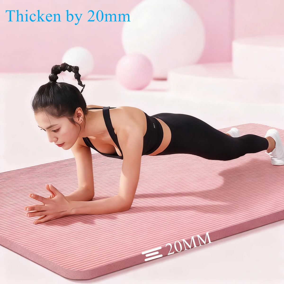 Thick NBR Yoga Mat – Extra Cushioning, Non-Slip Support