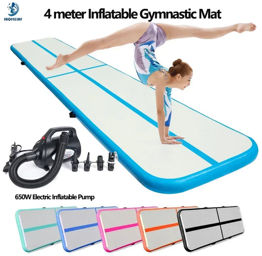 Inflatable Gymnastics Air Track Mat With Pump, 4 m PVC