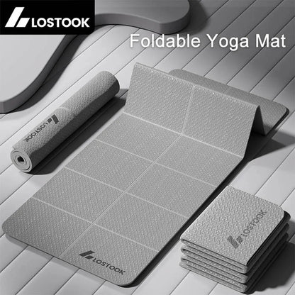 Foldable TPE Yoga Mat – Lightweight Travel Exercise Pad
